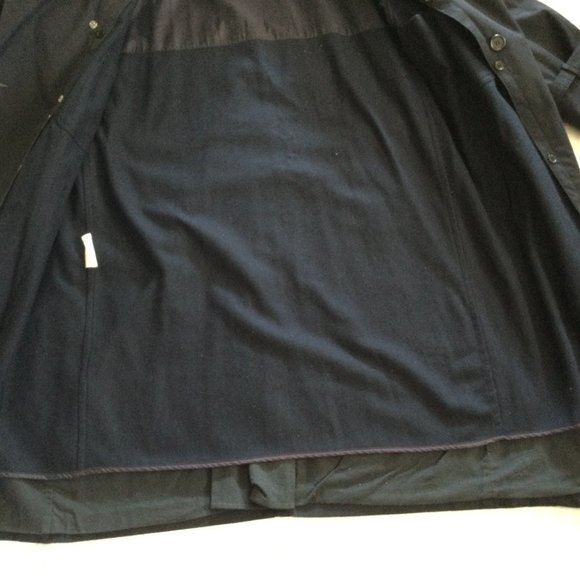 Wm H Leishman Men's long coat jacket by Tip top size 40 blue removeable lining - Picture 7 of 9